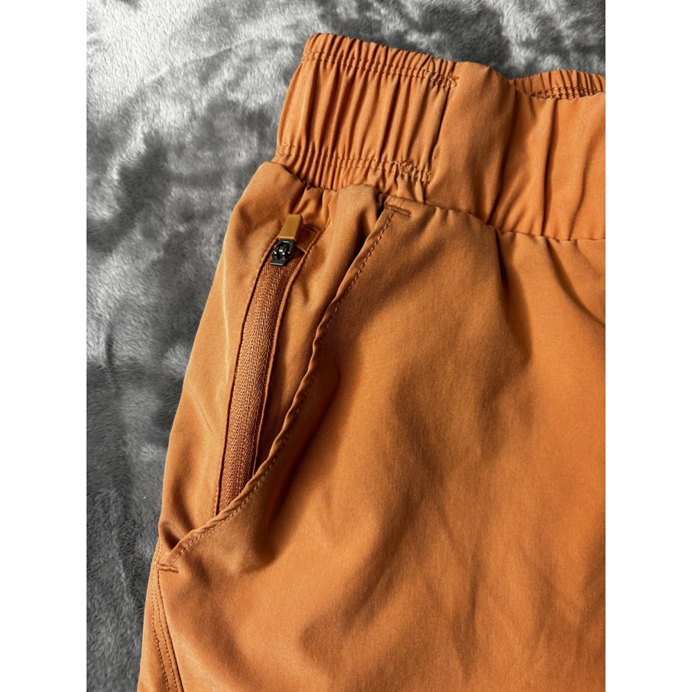 Freely Womens Active Shorts XL Terracotta Orange Elastic Waist Drawstring Pocket - Picture 4 of 10